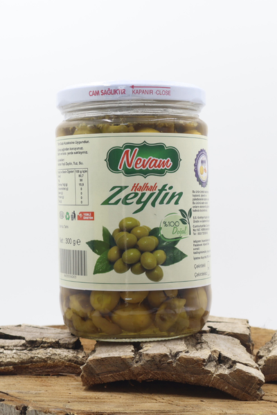 Halhalı Yeşil Zeytin 300 gr - Kırıkhan Kadın Kooperatifi - 1