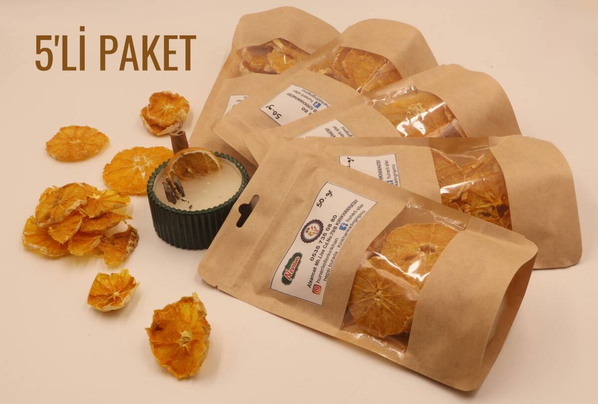 Portakal Kurusu ( kabuksuz) 50 Gr 5 Adet- Kırıkhan Kadın Kooperatifi - 1