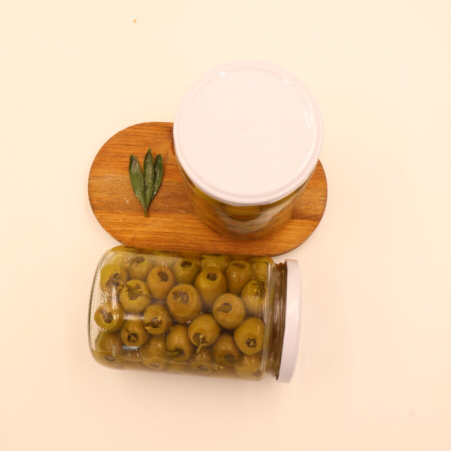 Zahter Dolgulu Yeşil Zeytin - antakya şubat kadınları kooperatifi - 2